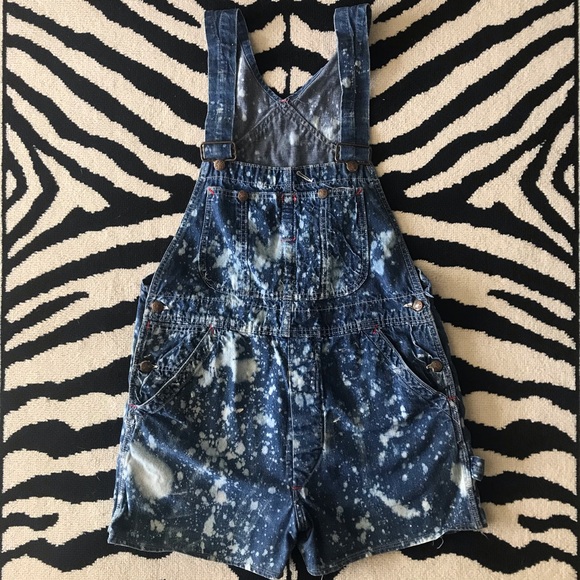 Vintage Big Mac Bleach Short Overalls